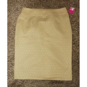NEW Tannish Gold Sz 6 Church Office Lined Polyester Pencil Skirt 9 & CO